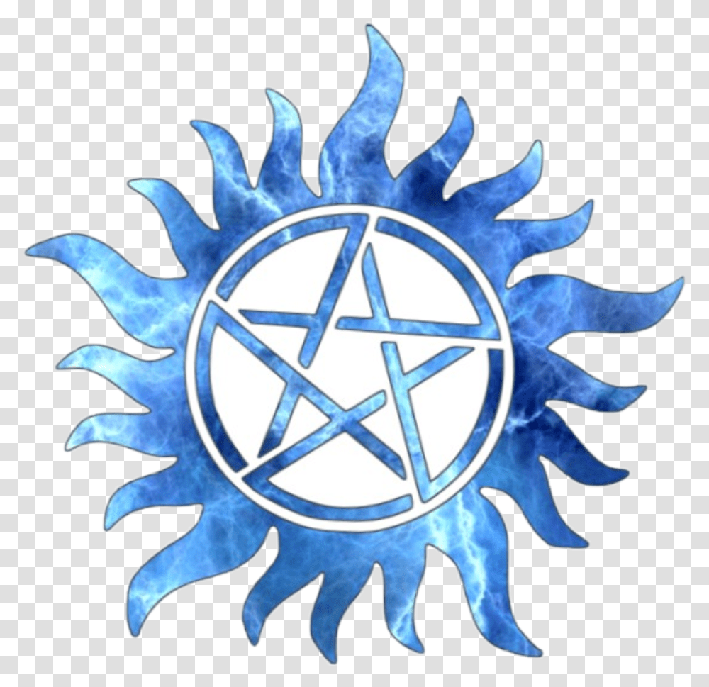 Spn Anti Possesion Symbol Supernatural Anti Possession Symbol, Star Symbol, Gear, Machine Transparent Png
