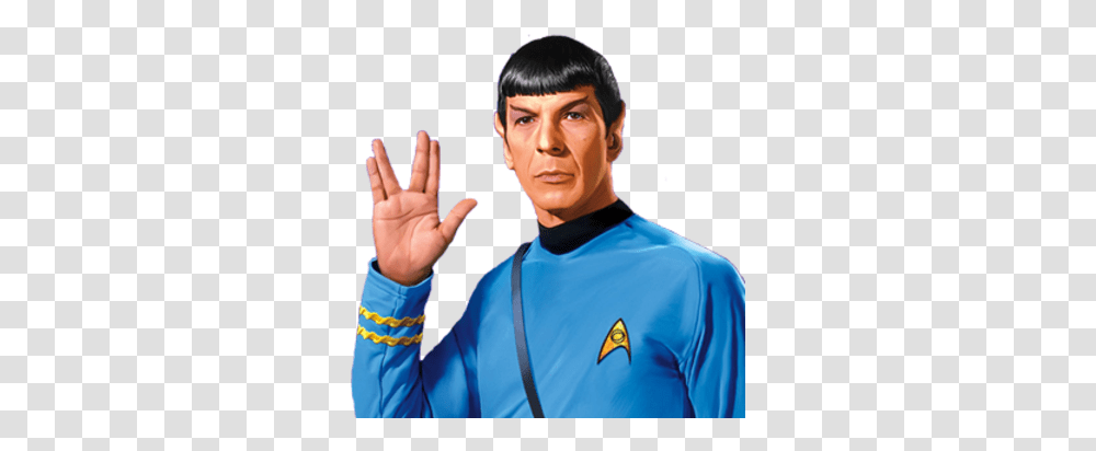 Spock Spock Star Trek Costume, Person, Clothing, Sleeve, Finger Transparent Png