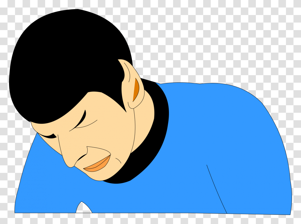 Spock Star Trek Cartoon Sad Drawing Scifi Vulcan Star Trek Vulcan Vector, Animal, Mammal, Shark, Pet Transparent Png