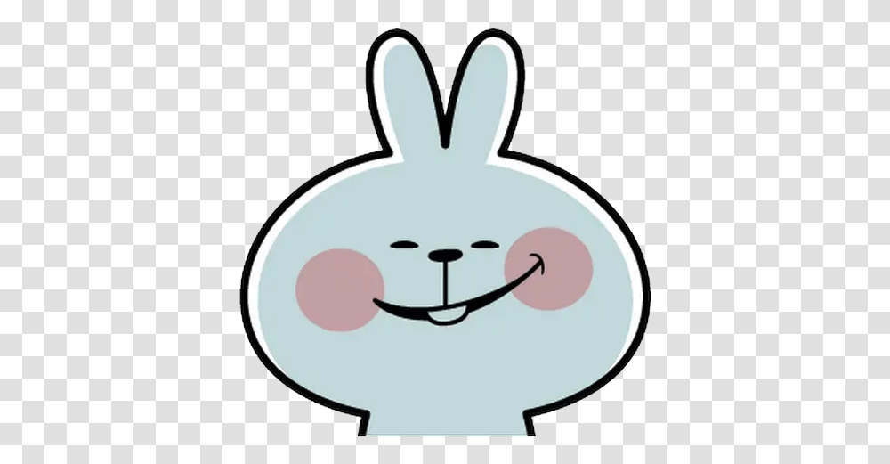 Spoiled Rabbit Face 2 Whatsapp Stickers Stickers Cloud Spoiled Rabbit Sticker Face, Snowman, Winter, Outdoors, Nature Transparent Png