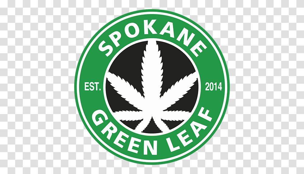 Spokane Green Leaf Spokanes Original Cannabis Store Medical, Logo, Plant, Poster Transparent Png