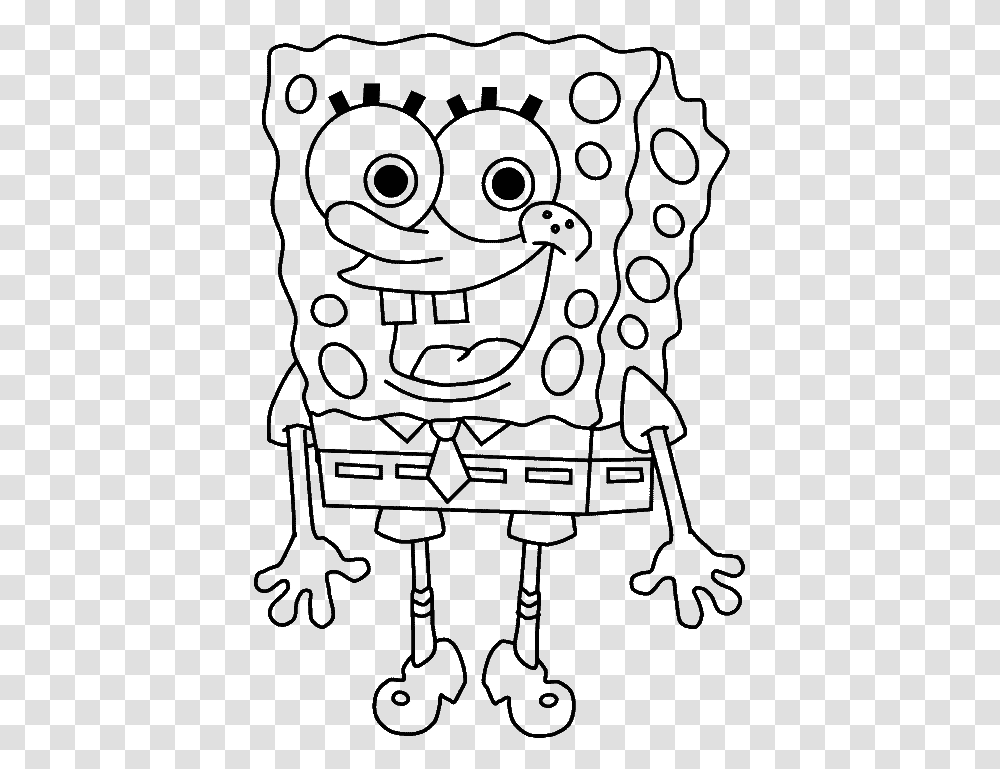 Sponge Bob Square Pants Coloring Pages, Silhouette, Spider Web, People Transparent Png