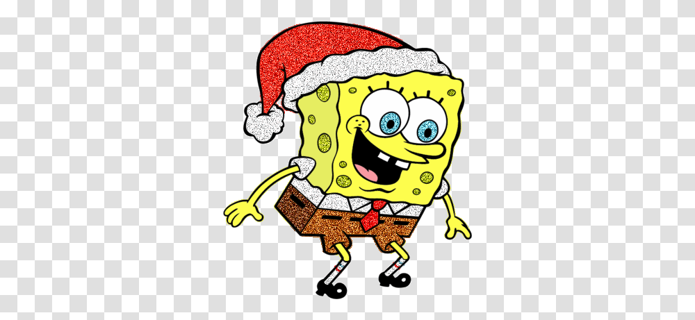 Sponge Bob Wearing Santa Cap Spongebob Christmas Coloring Pages, Art, Drawing, Label, Outdoors Transparent Png