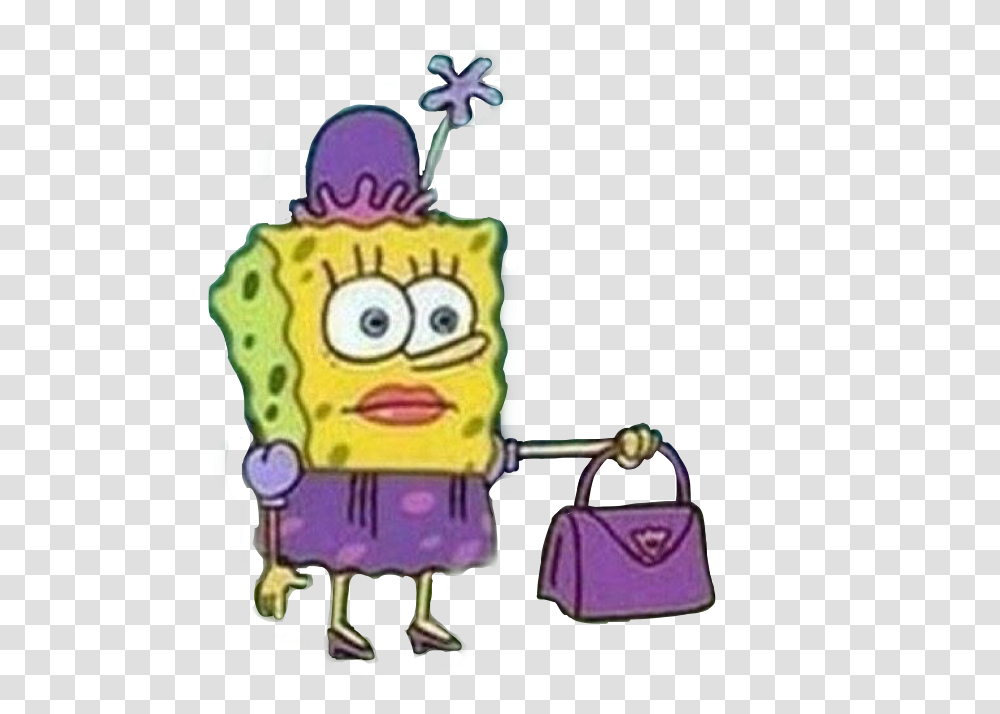 Sponge Spongebob Spongebobsquarepants Meme Spongebobmem Spongebob Meme In Drag, Bag, Text, Female, Light Transparent Png