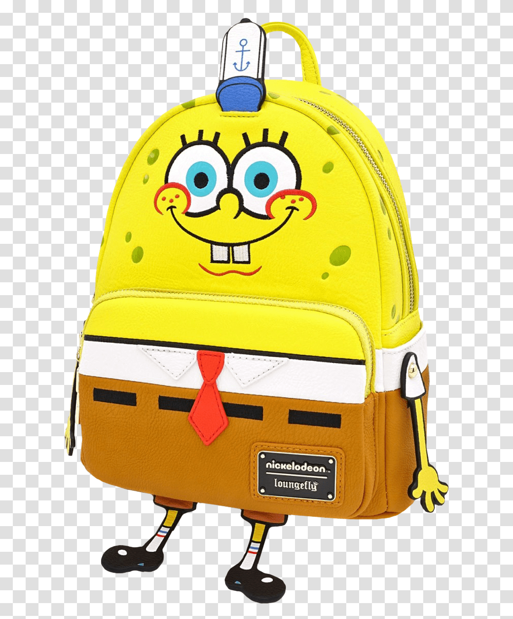 Spongebob 20th Anniversary 10 Faux Leather Mini Backpack Lounge Fly Spongebob, Bag Transparent Png
