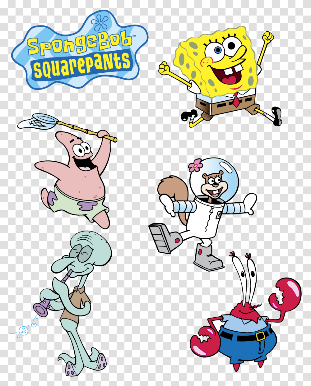 Spongebob All Characters, Performer, Book Transparent Png