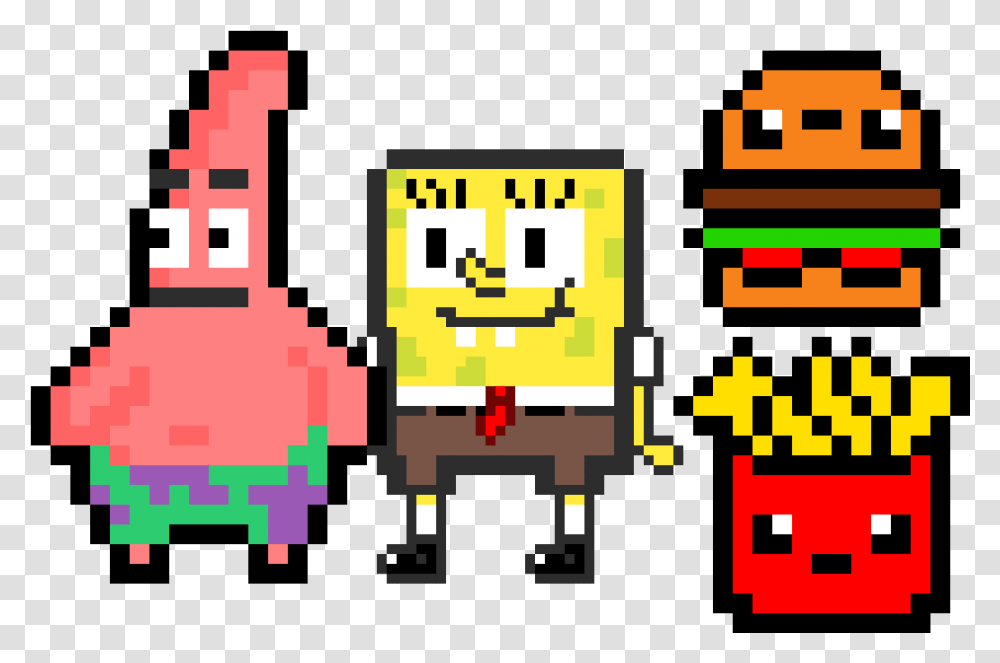 Spongebob And Patrick Download Patrick Spongebob Pixel Art, Pac Man Transparent Png