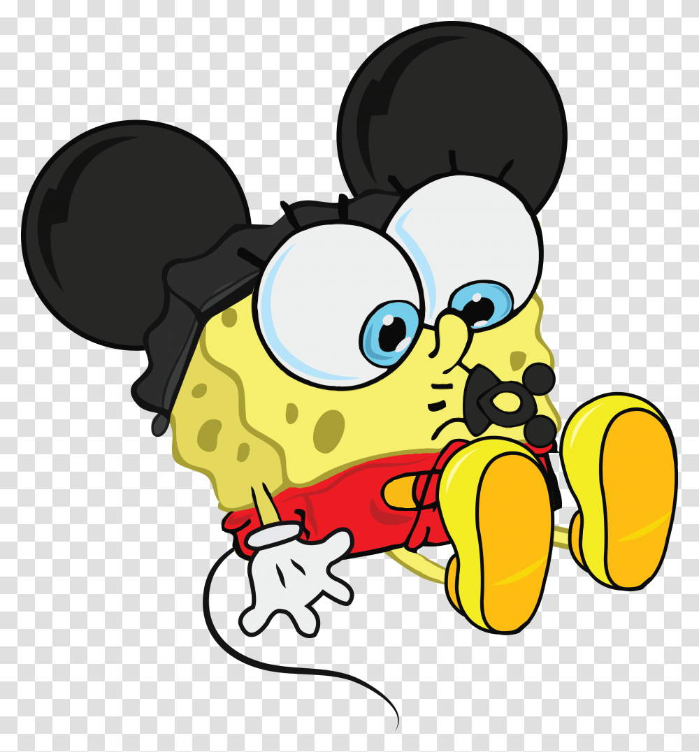 Spongebob Baby Mickey Mouse, Pillow, Cushion, Outdoors Transparent Png