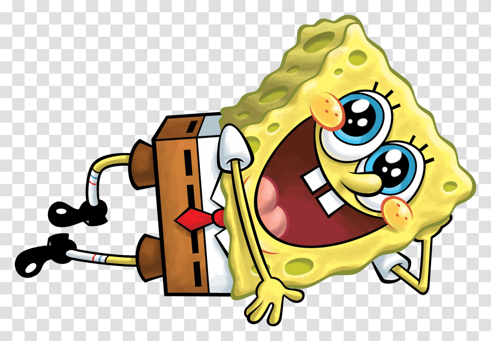 Spongebob, Character, Food, Eating Transparent Png