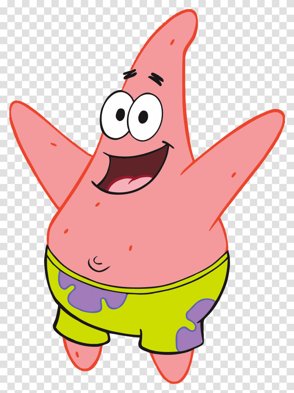 Spongebob Characters Patrick Star, Label, Sticker Transparent Png