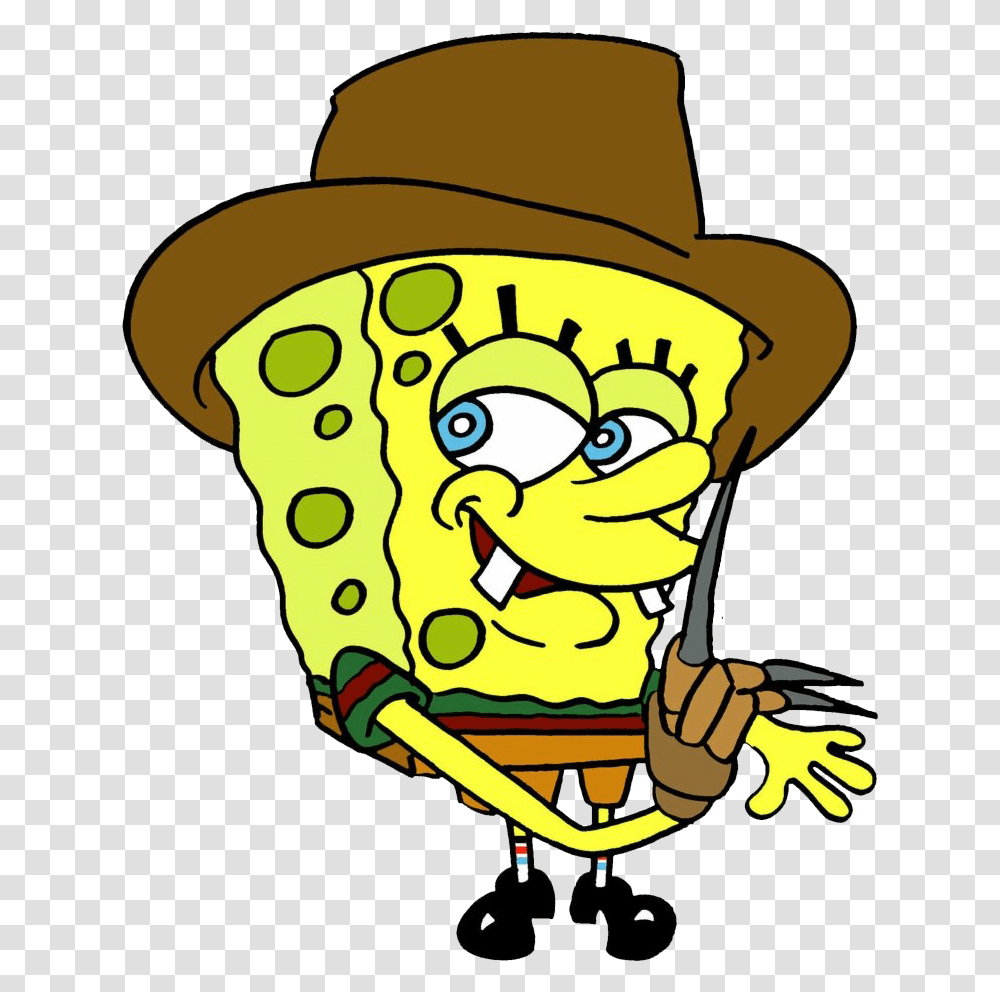 Spongebob Freddy Krueger, Apparel, Hat, Cowboy Hat Transparent Png