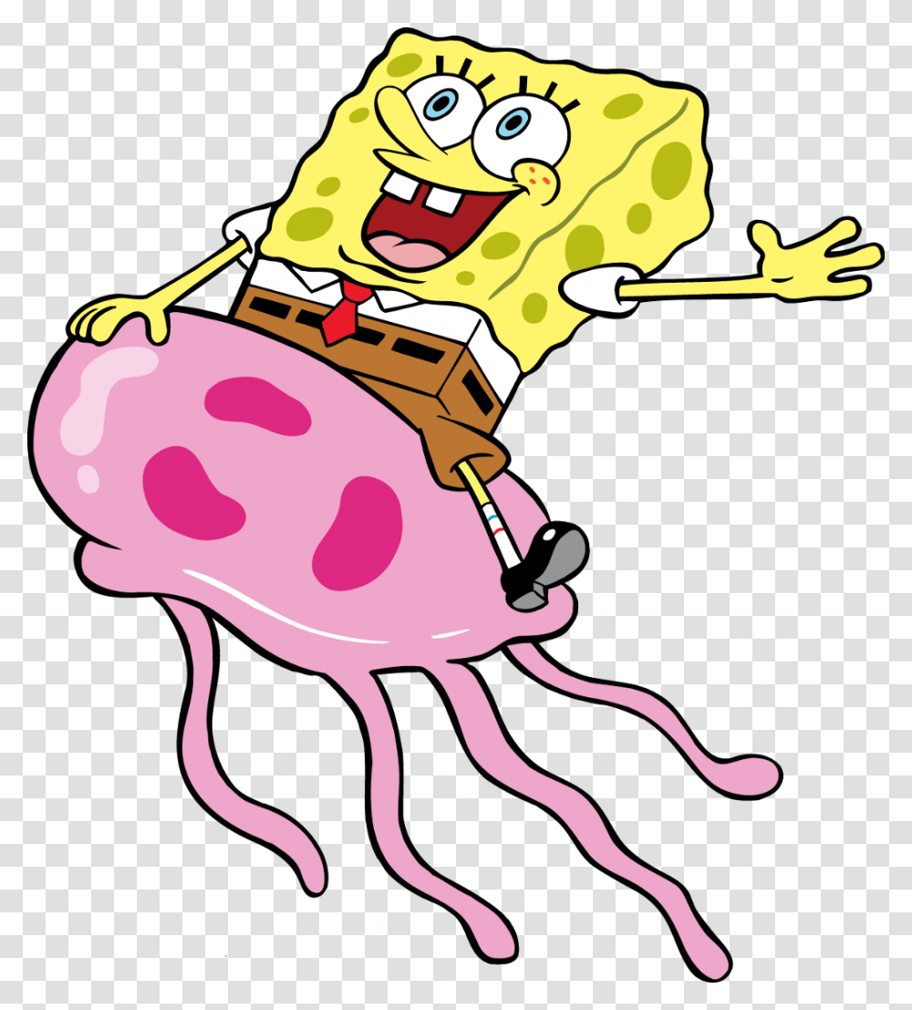 Spongebob Freetoedit Patrick Squidward Mrkrabs Plank Spongebob Jellyfish No Background, Sea Life, Animal, Food, Seafood Transparent Png