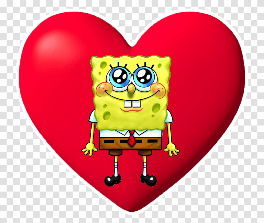 Spongebob Heart Freetoedit Patrick Squidward Mrkrabs Spongebob Squarepants Hearts, Balloon, Cupid, Rubber Eraser, Label Transparent Png