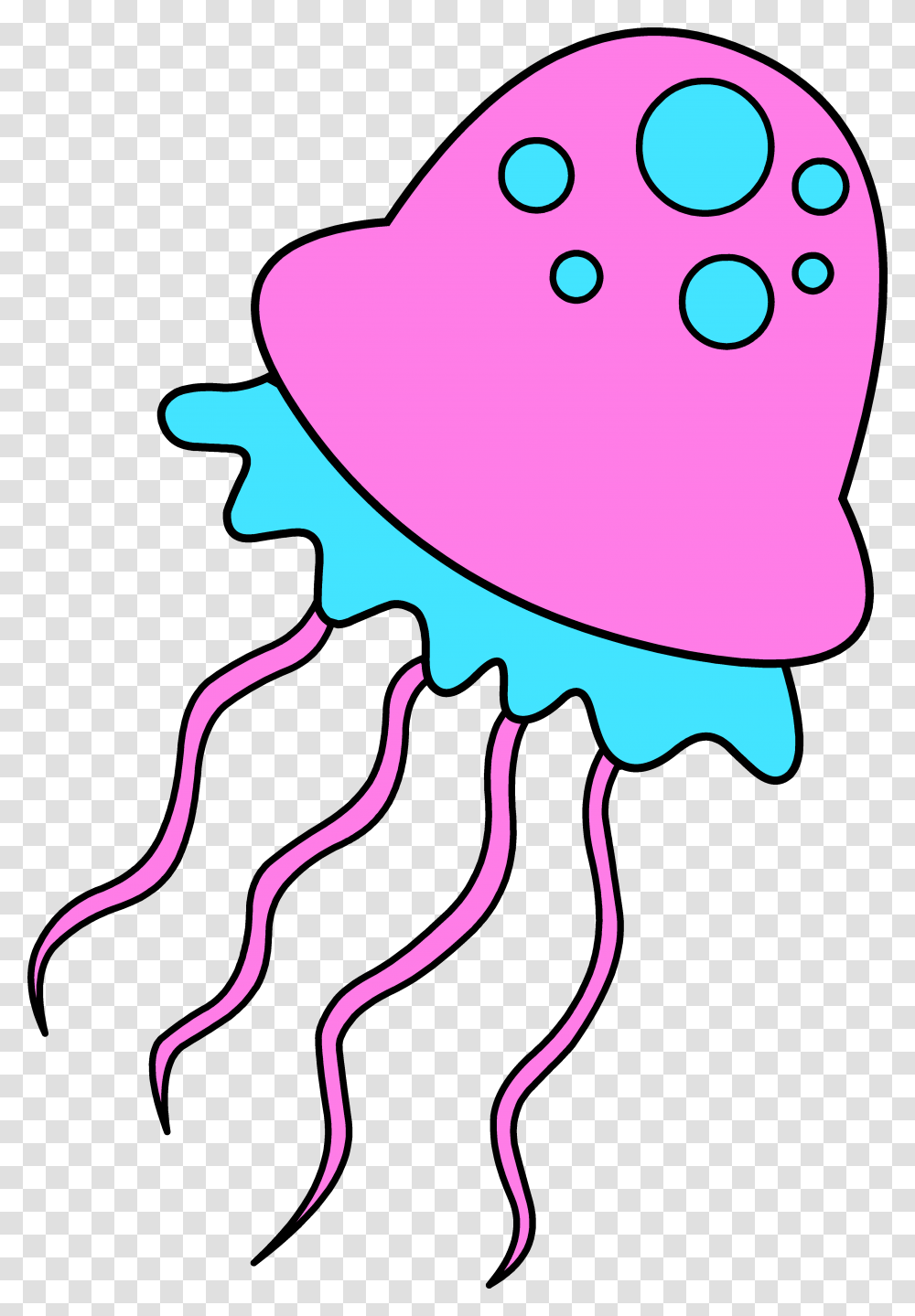 Spongebob Jellyfish Clipart Clipart Of Jelly Fish, Sea Life, Animal, Invertebrate Transparent Png