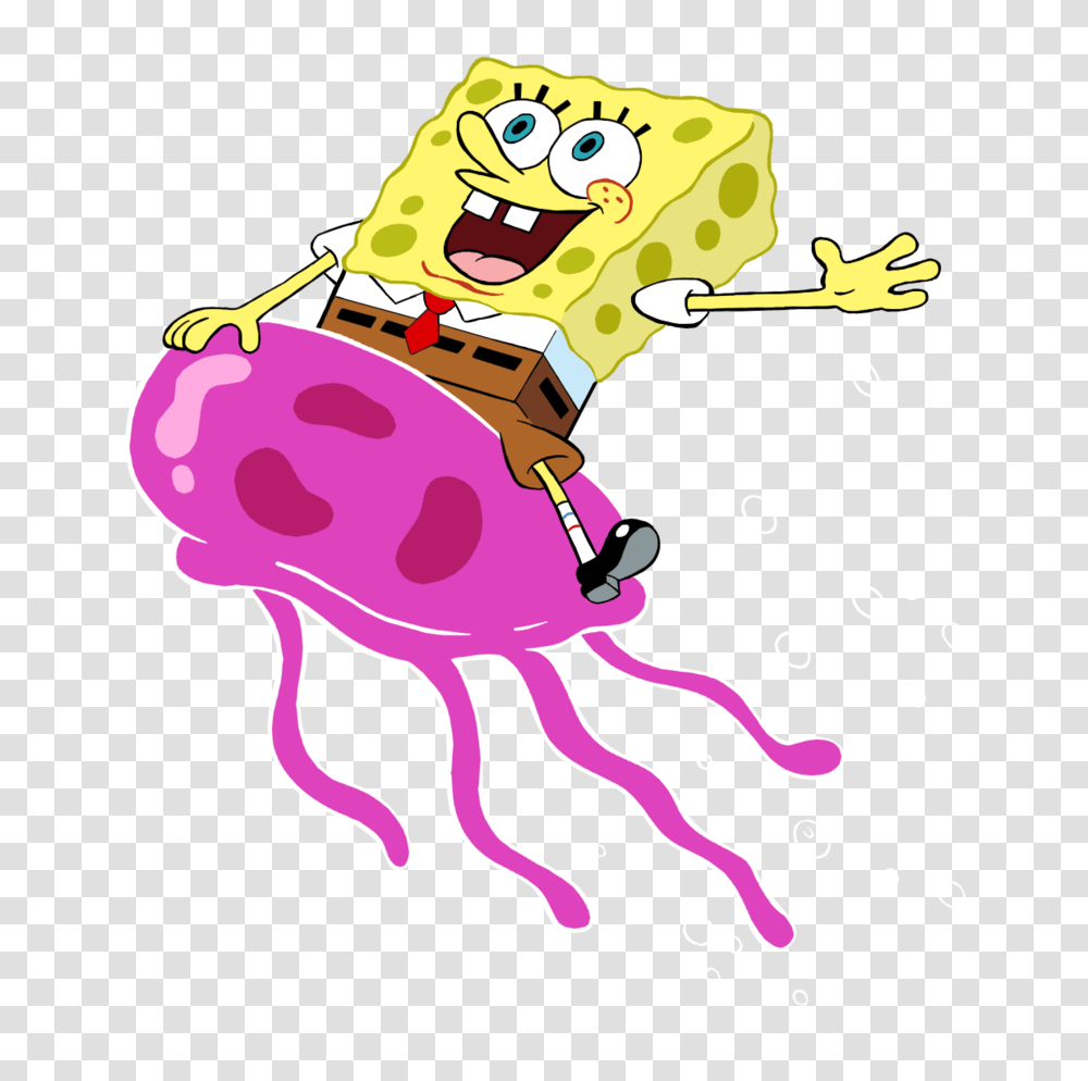 Spongebob Jellyfish Image, Sea Life, Animal, Invertebrate, Seafood Transparent Png