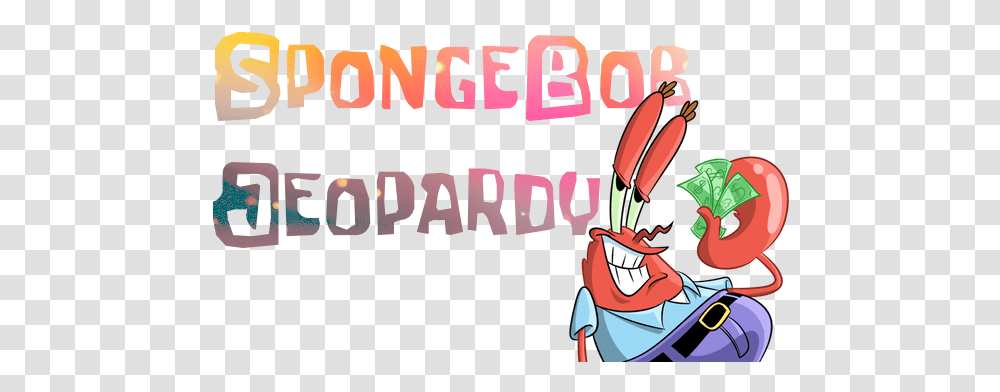 Spongebob Jeopardy Cartoon, Clothing, Text, Team Sport, Graphics Transparent Png