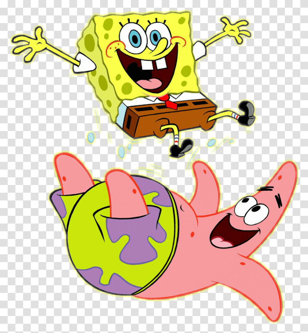 Spongebob Patrick Spongebob Spongebob And Patrick Clipart, Hand, Doodle Transparent Png