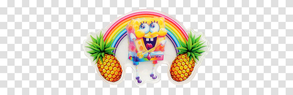Spongebob Pineapple Rainbow Kidcore Tumnlr Freetoedit Ananas, Food, Candy, Rattle, Lollipop Transparent Png