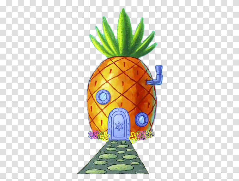 Spongebob Pineapple Sticker Clipart Background, Food, Egg, Plant, Fruit Transparent Png