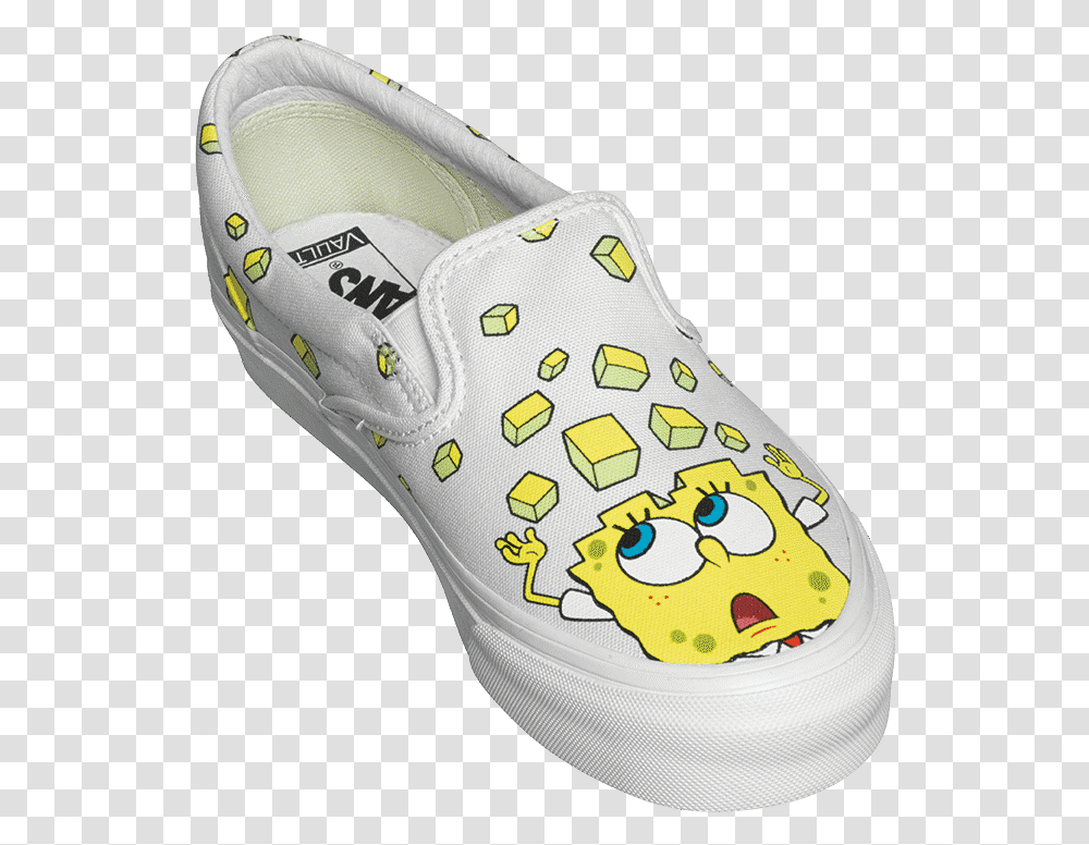 Spongebob Slip On Vans Download Spongebob Slip On Vans, Apparel, Shoe, Footwear Transparent Png