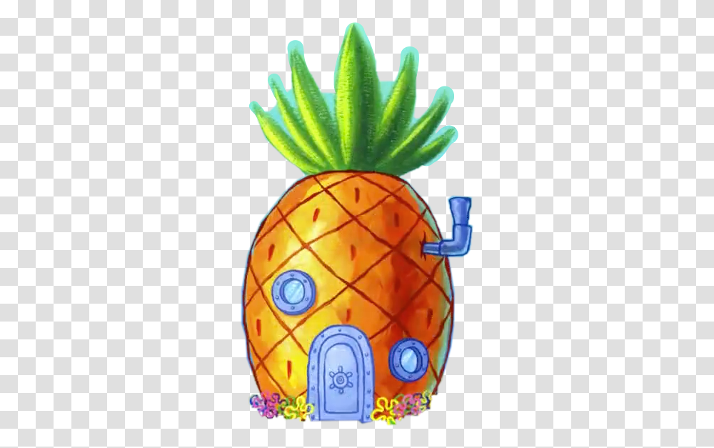 Spongebob Spongebobsqaurepants Pineapple Freetoedit Spongebob Pineapple, Food, Plant, Fruit, Soccer Ball Transparent Png