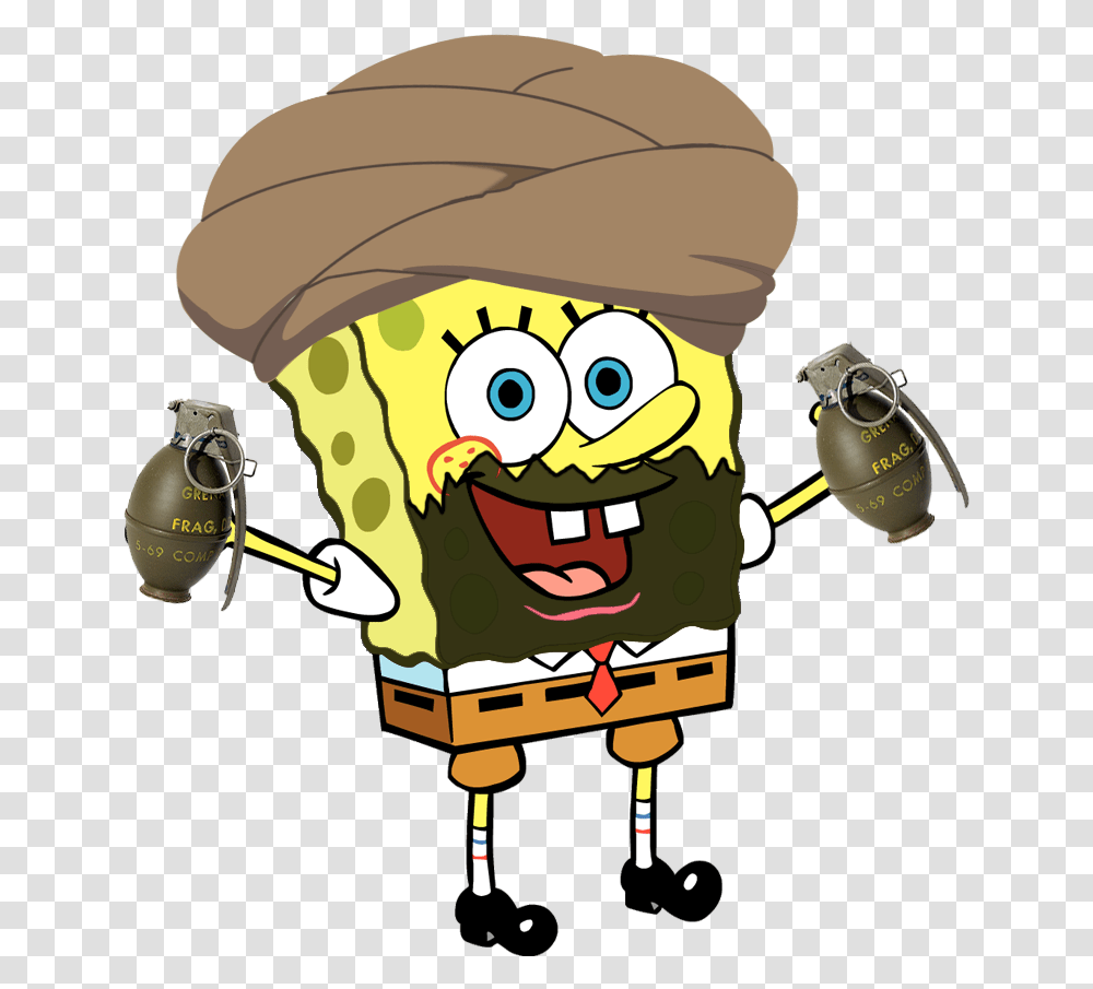 Spongebob Squarepants Clipart Download Cartoon Characters Spongebob, Helmet, Plant, Hat Transparent Png