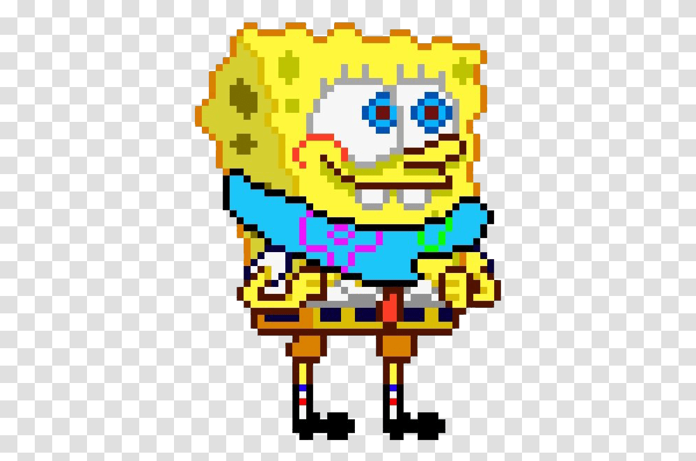 Spongebob Squarepants Pixel Art, Rug, Pac Man, Super Mario Transparent Png