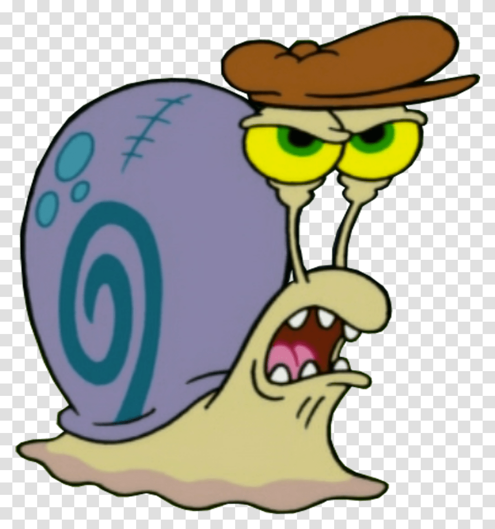Spongebob Squarepants Snail Cartoon Snails, Hat, Cap, Face Transparent Png