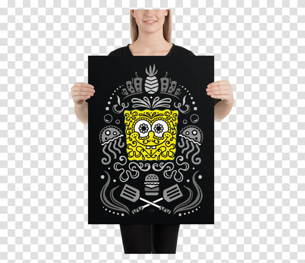 Spongebob Sugar Sponge Reduced Color Poster Poster, Clothing, Person, Sleeve, Shirt Transparent Png