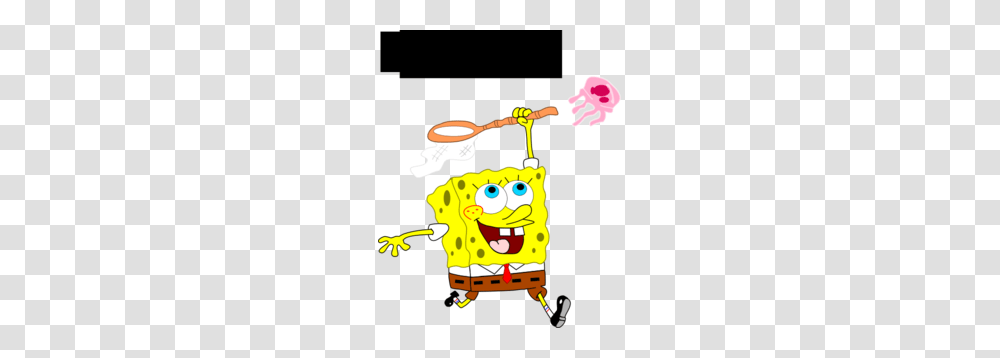 Spongebob Using Net With Jellyfish Clip Art, Cutlery, Rattle, Spoon Transparent Png