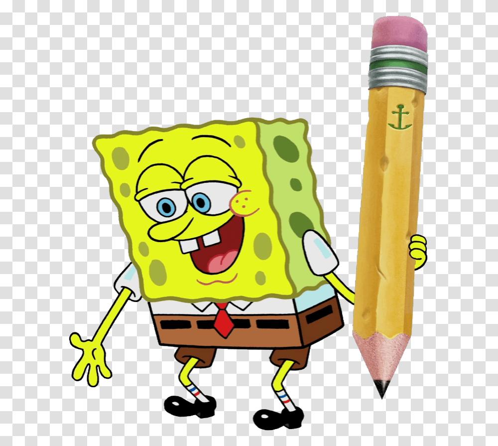 Spongebobsquarepants Spongebob Themagicpencil Season11 Spongebob With Pencil Transparent Png