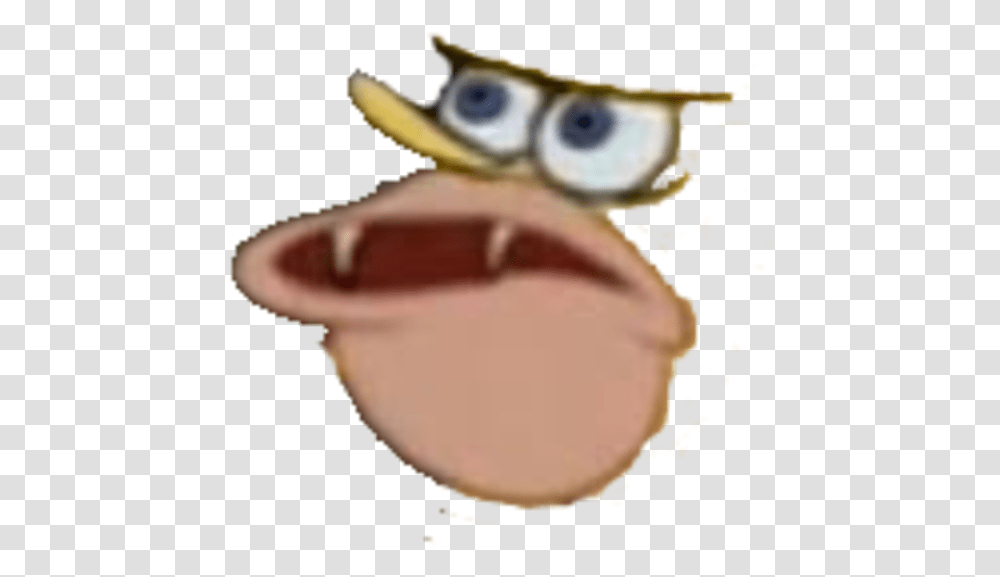 Spongegar Meme Caveman Spongebob Face, Animal, Bird, Beak, Fungus Transparent Png