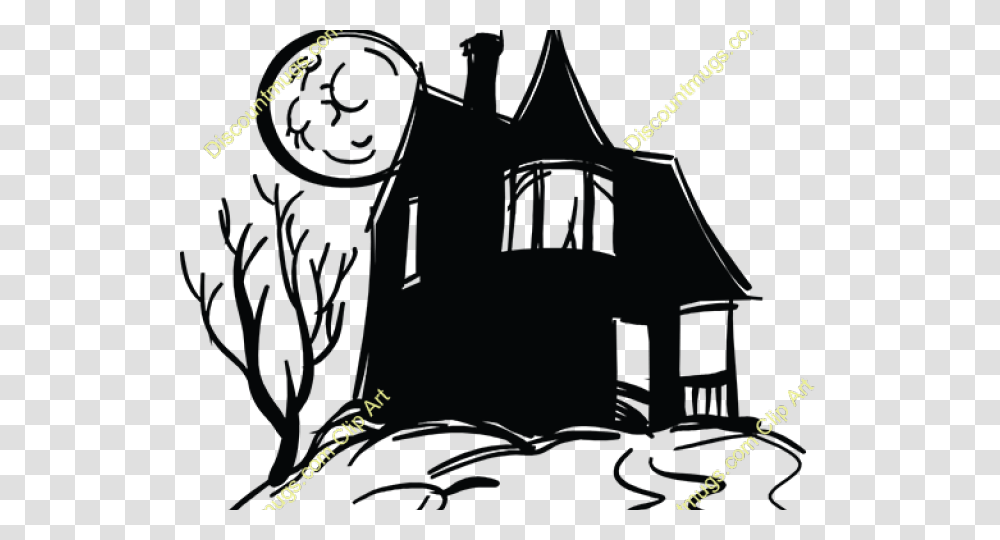 Spooky Clipart Haunted House, Outdoors, Building, Nature, Housing Transparent Png