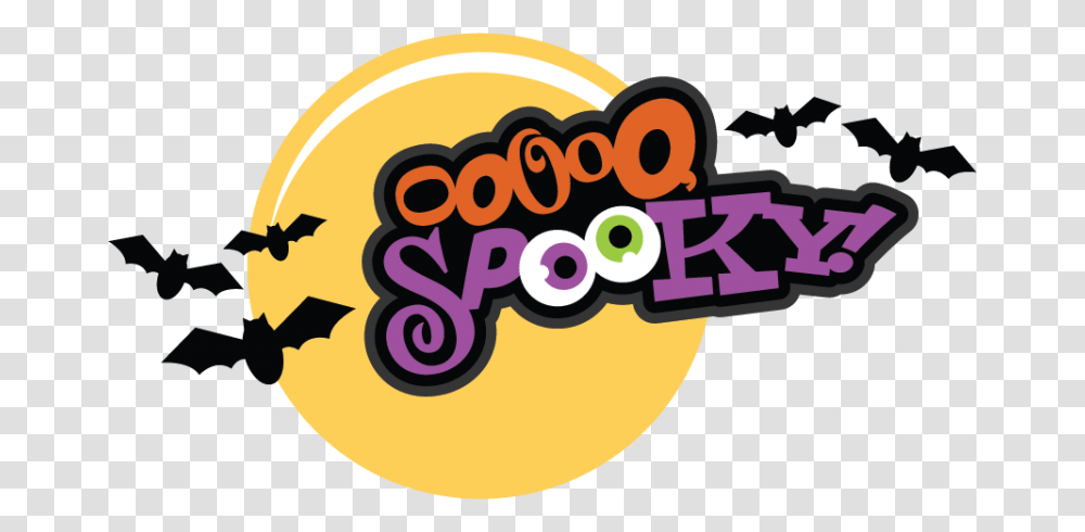 Spooky Clipart Scrapbook Spooky Text, Label, Plant, Sticker Transparent Png