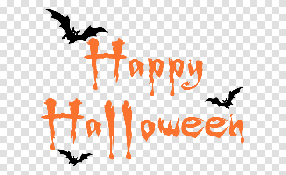 Spooky Happy Halloween Clipart, Handwriting, Alphabet, Calligraphy Transparent Png
