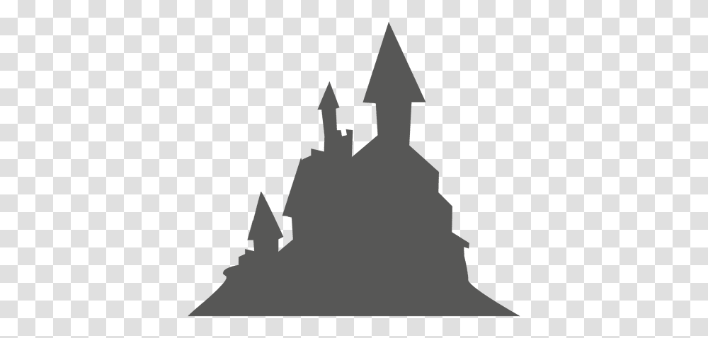 Spooky Haunted Castle & Svg Halloween Green Castle, Silhouette, Cross, Symbol, Architecture Transparent Png