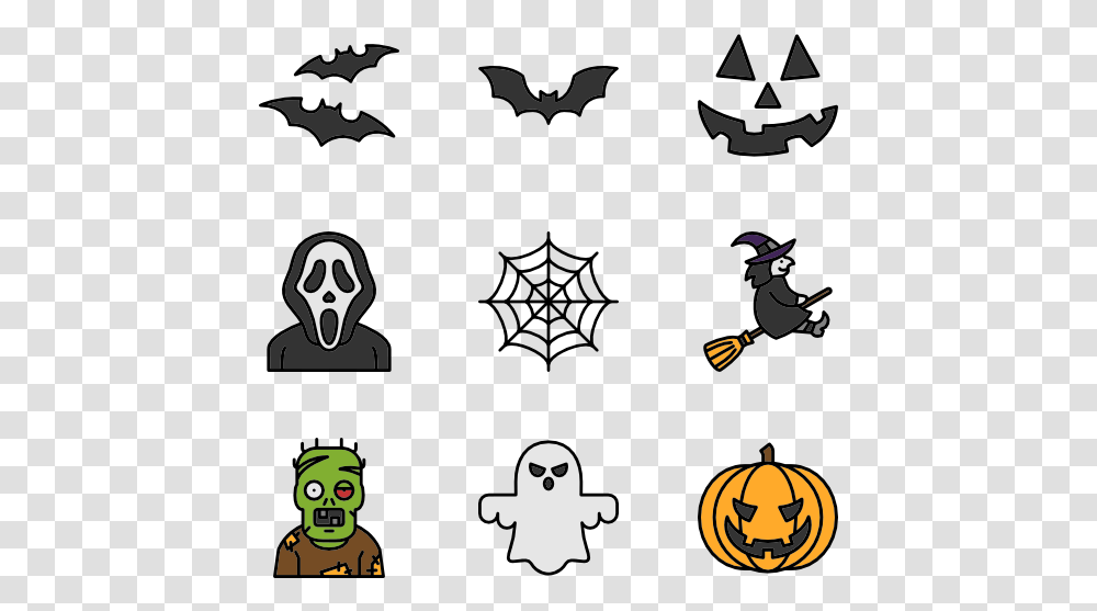 Spooky Image Halloween Icon, Poster, Advertisement, Stencil Transparent Png