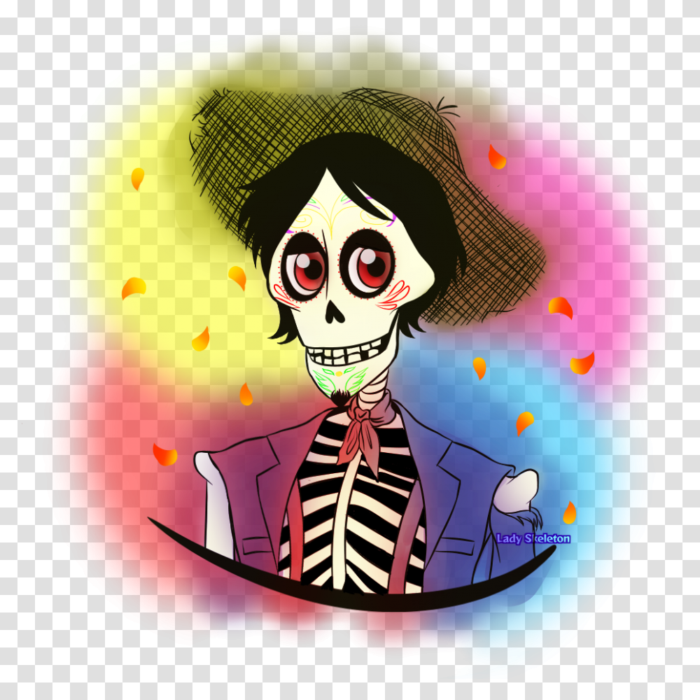 Spooky Lady Skeleton Illustration, Balloon, Performer Transparent Png