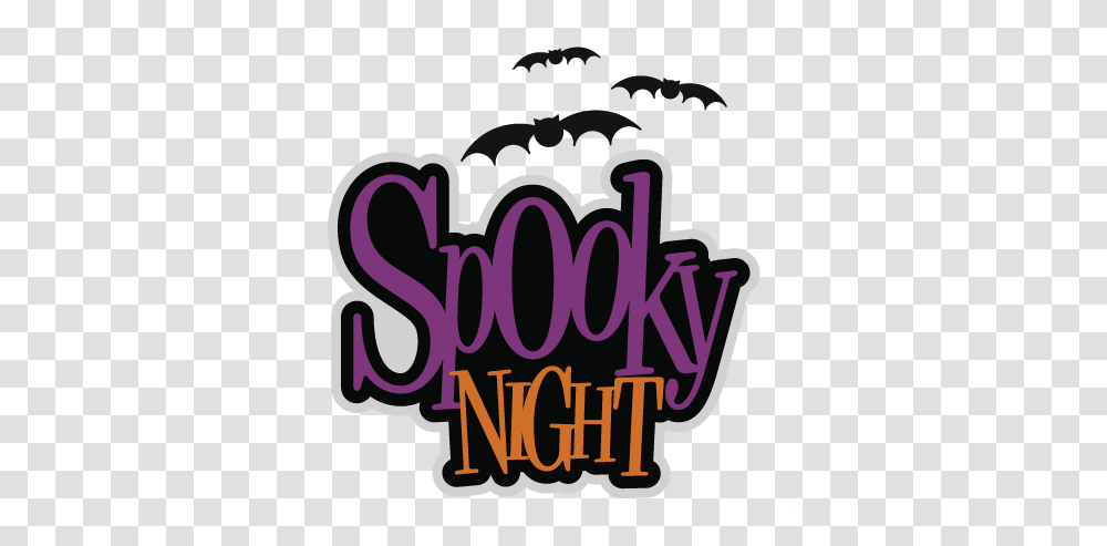 Spooky Night Svg Scrapbook Title Halloween Cut Files Trattoria Al Volto, Label, Text, Sticker, Poster Transparent Png