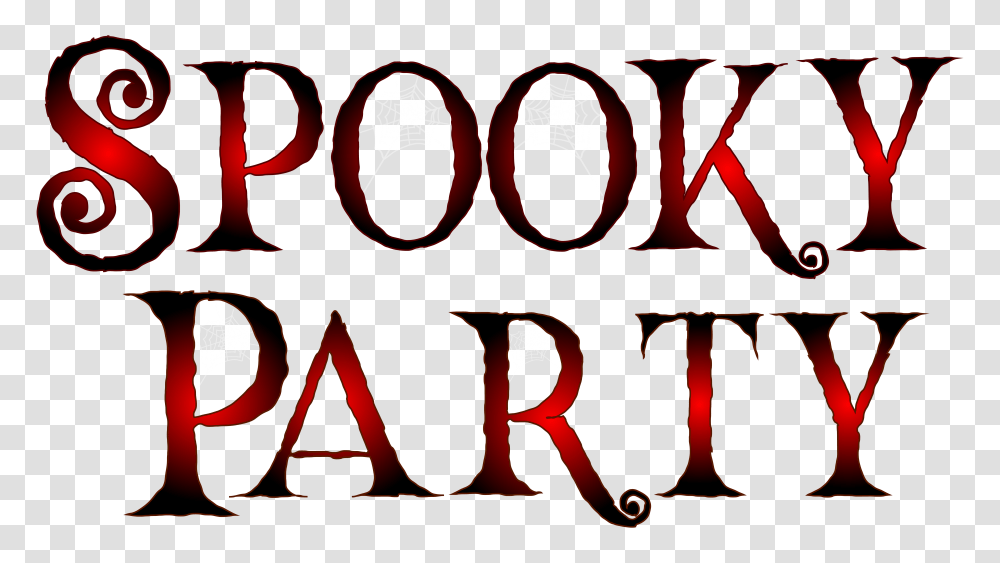 Spooky Party Clip, Word, Alphabet Transparent Png