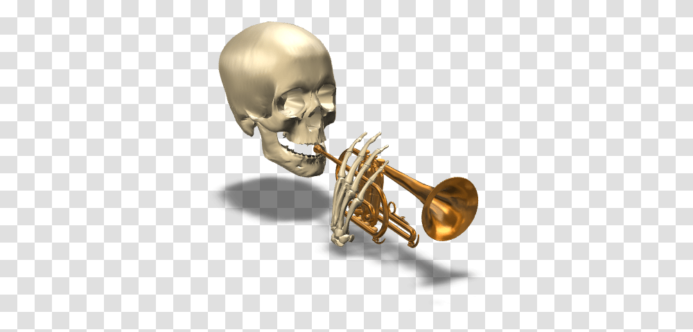 Spooky Scary Skeleton Spooky Scary Skeletons 3d, Trumpet, Horn, Brass Section, Musical Instrument Transparent Png