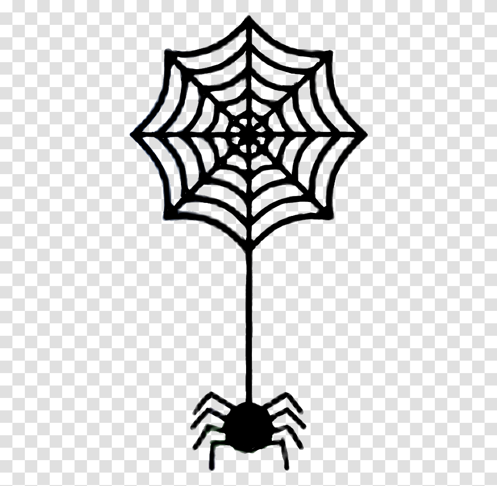 Spooky Spider Spir Freetoedit Spider Web Clip Art Black And White, Lamp Transparent Png