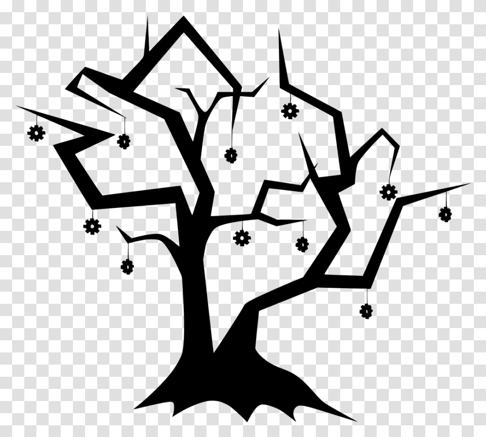 Spooky Tree Clipart Dead Tree Flat Design, Gray, World Of Warcraft, Halo Transparent Png