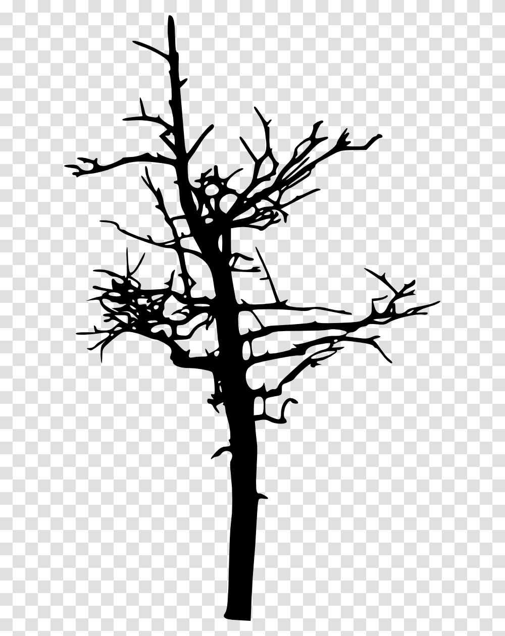 Spooky Tree, Silhouette, Cross, Plant Transparent Png