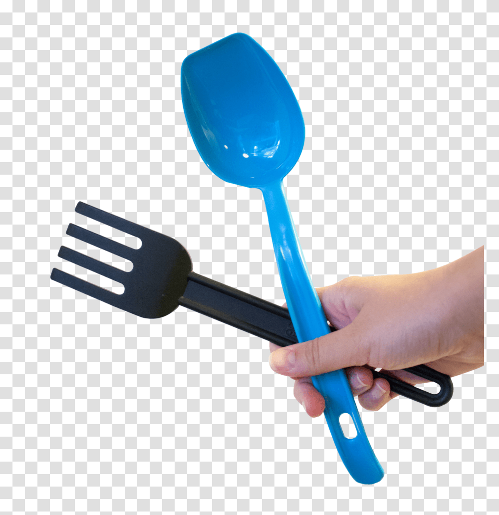Spoon And Fork In Hand Image Fork, Cutlery, Person, Human Transparent Png
