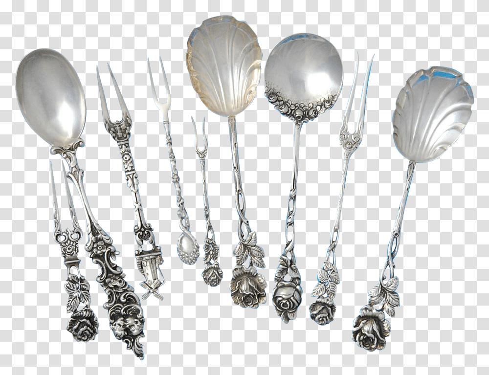 Spoon, Cutlery, Fork, Silver Transparent Png