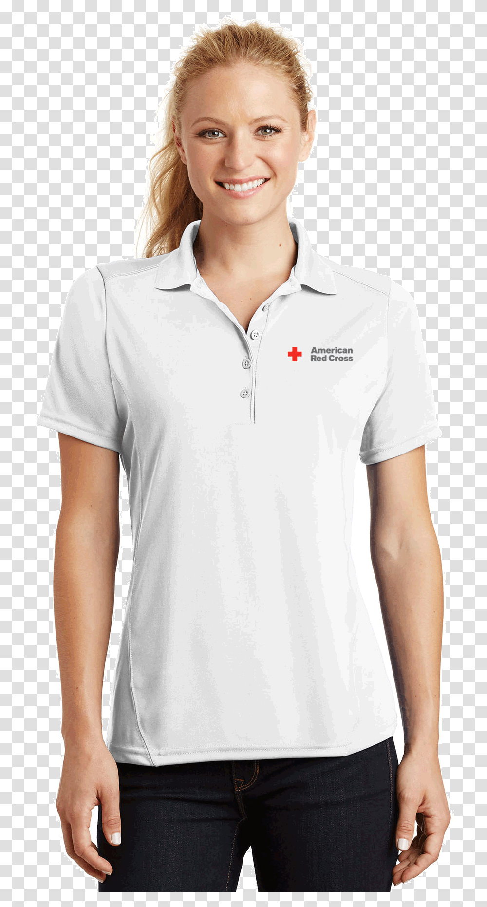 Sport Tek Ladies Dry Zone Raglan Accent Polo, Shirt, Person, Sleeve Transparent Png