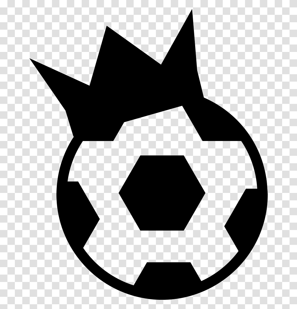 Sportive Award Symbol Of A Soccer Ball With A Crown Soccer Award Svg, Recycling Symbol, Star Symbol, Football, Team Sport Transparent Png