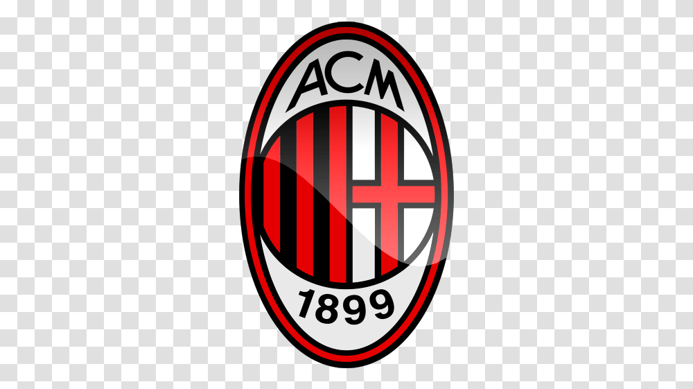 Sports Ac Milan Football Logo, Symbol, Trademark, Armor, Emblem Transparent Png