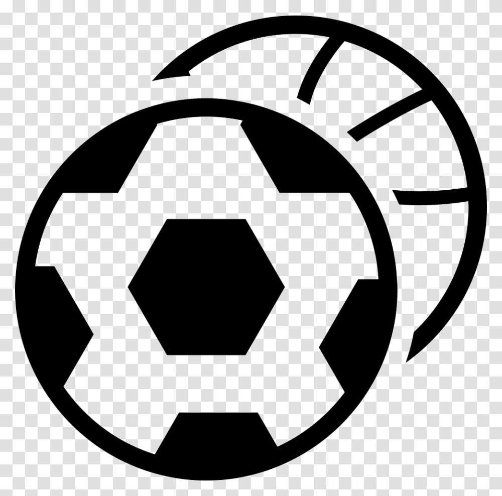 Sports Balls Silueta De Baln De Ftbol, Soccer Ball, Football, Team Sport, Stencil Transparent Png